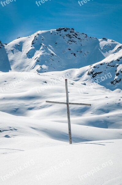 Mountain Snow Winter Alps Landscape