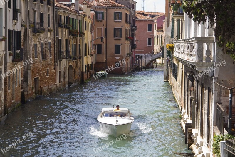 Venice Venecia Italy Channel Water