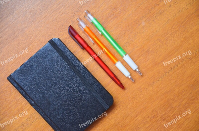 Notepad Diary Pencils Pens Notebook