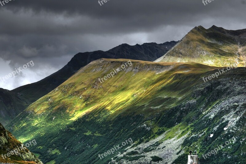 Alpine Switzerland Mountains Grimsel Pass Bernese Oberland