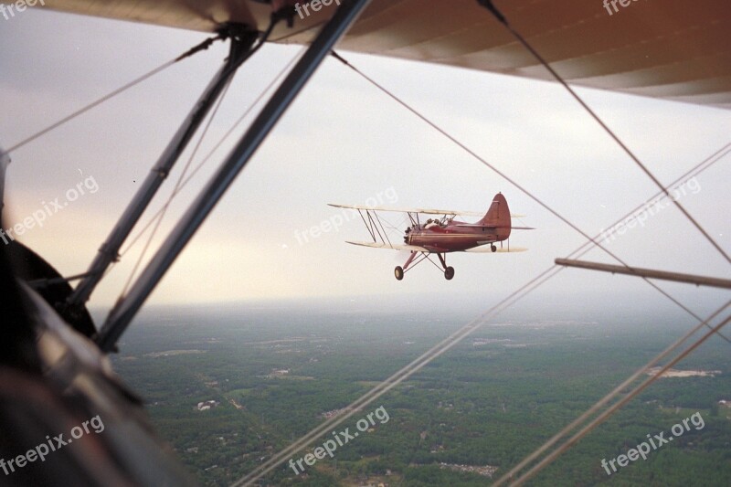 Stearman Waco Aerobatics Formation Flying