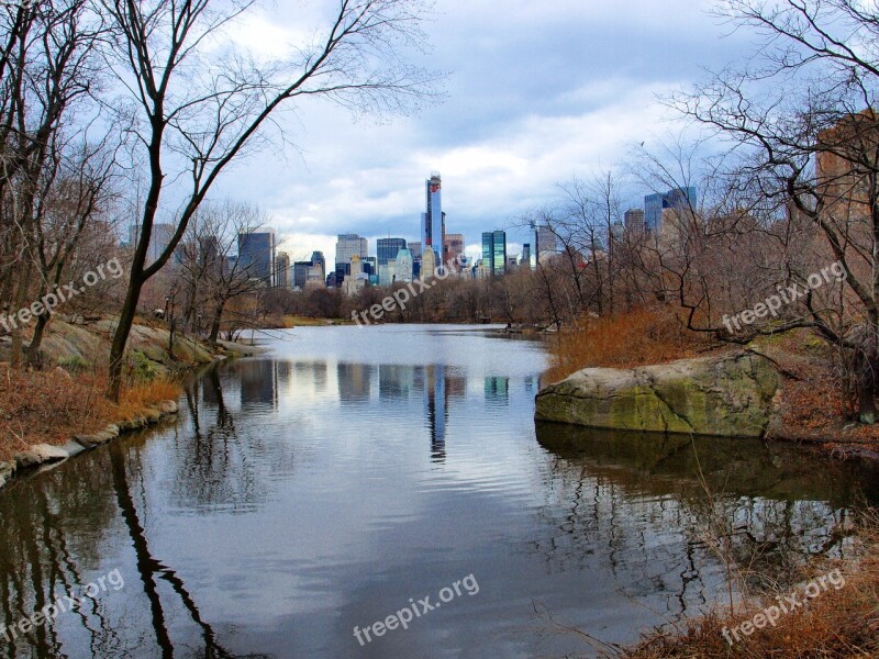 New York Central Park Lake Free Photos