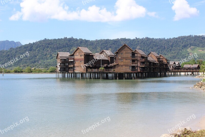 Malaysia Langkawi Houseboat Mountains House