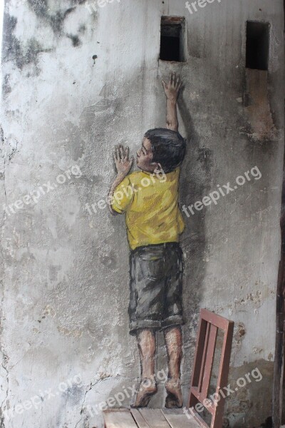 Painting Penang Asia Wall Child