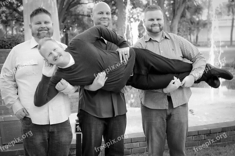 Group Men Adult Family Brothers