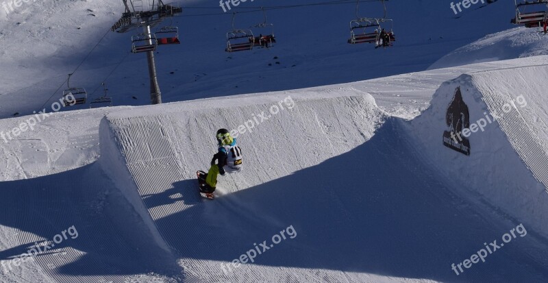 Snowboard Snowboarder Snow Park Rider Snow