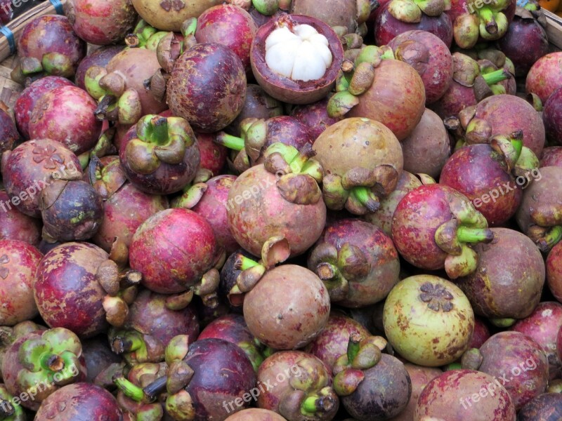 Mangosteen Fruit Edible Violet Eat