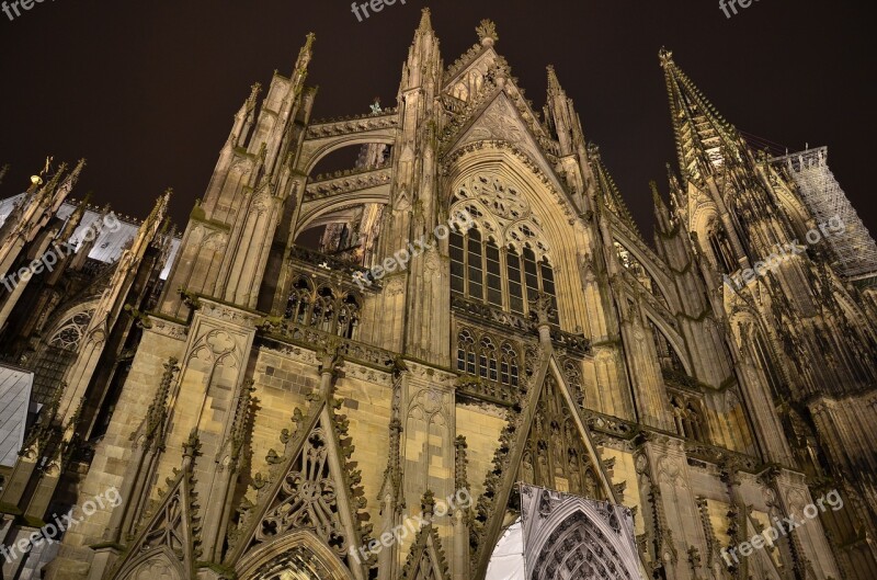 Cologne Church Evening Showplace Religious