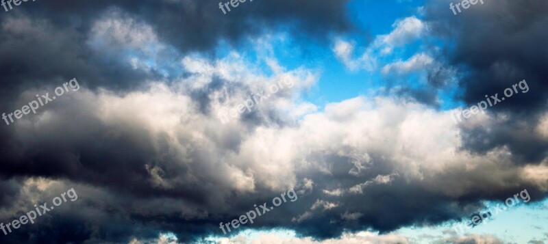 Storm Clouds The Sky In The Evening Dark Blue