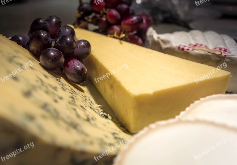 Cheese Grapes Cheddar Food Gourmet