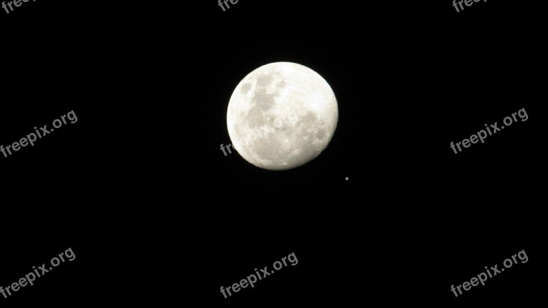 Moon Night Nocturne Sky Satellite