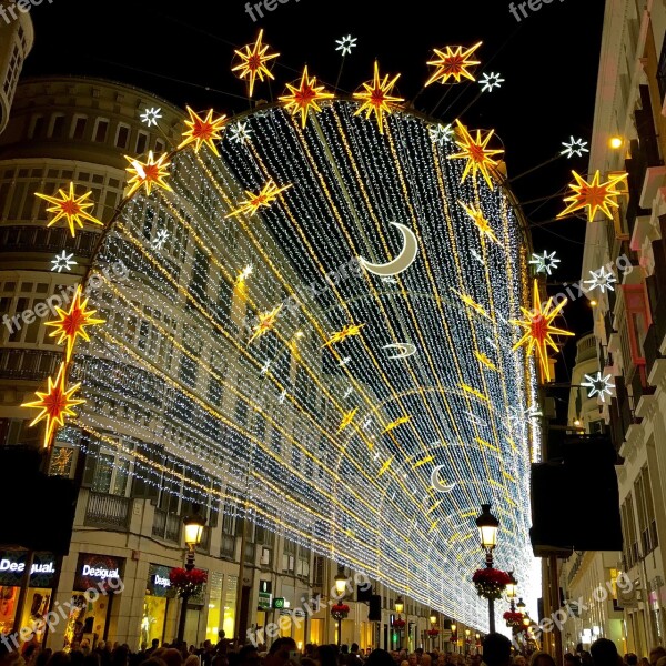 Malaga Christmas Iluminaciónn Show Street Larios