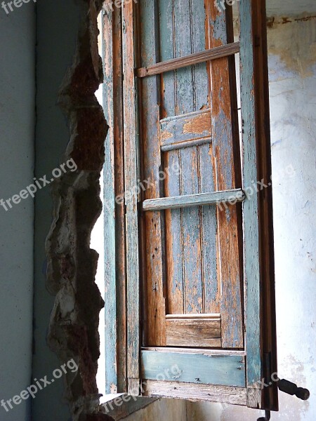 Window Ruin Abandoned Wood Peeling Paint