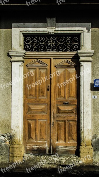 Door Wooden Old Entrance Architecture