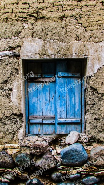 Wall Window Wooden Old Aged