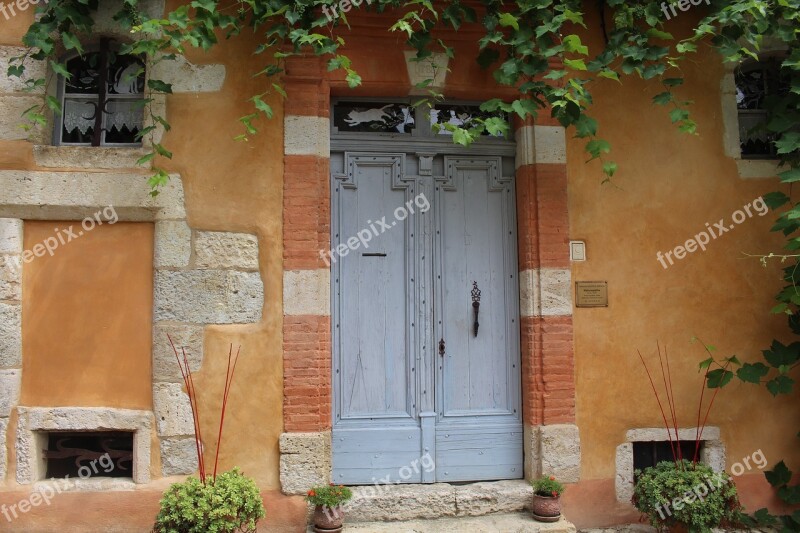 Door Old Village Picturesque Gers France