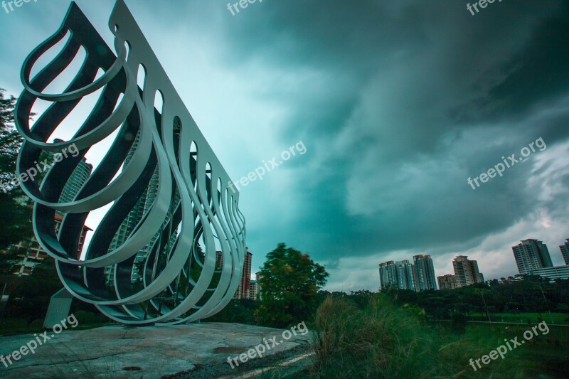 Bishan Bishansingapore Bishanpark Swing Sculpture