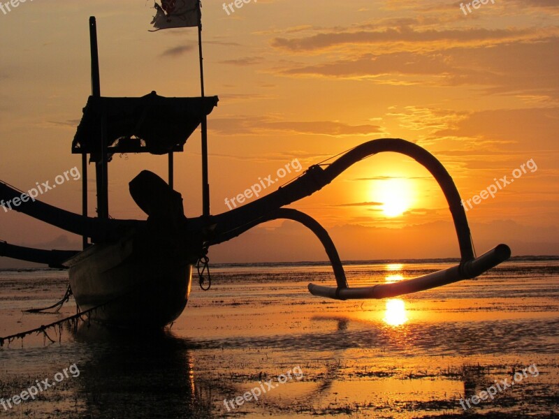 Sanur Bali Sunrise Tropical Beach