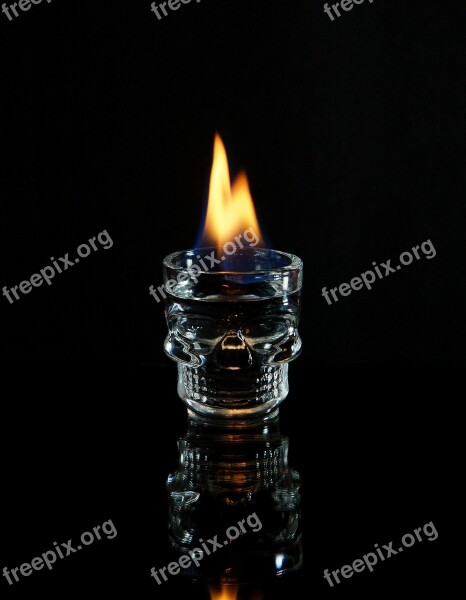 Alcohol Flame Skull Drink Vodka