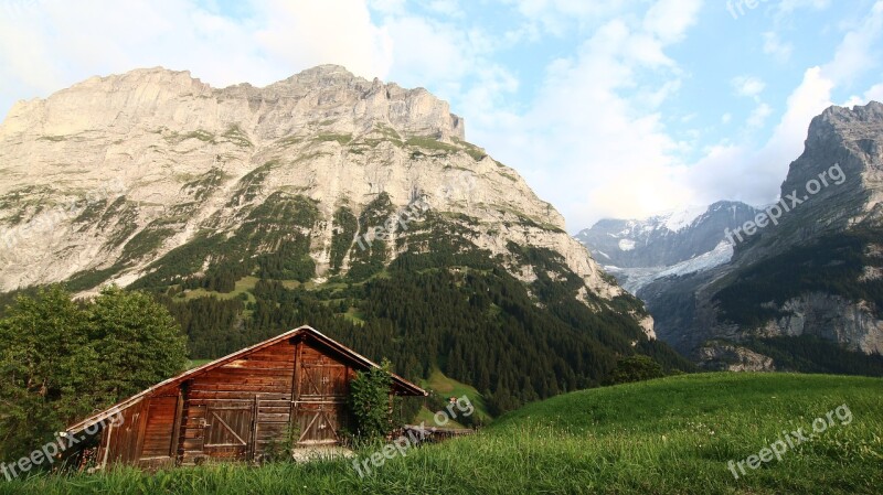 Alps Icecap Eiger Interlaken Snow Mountain