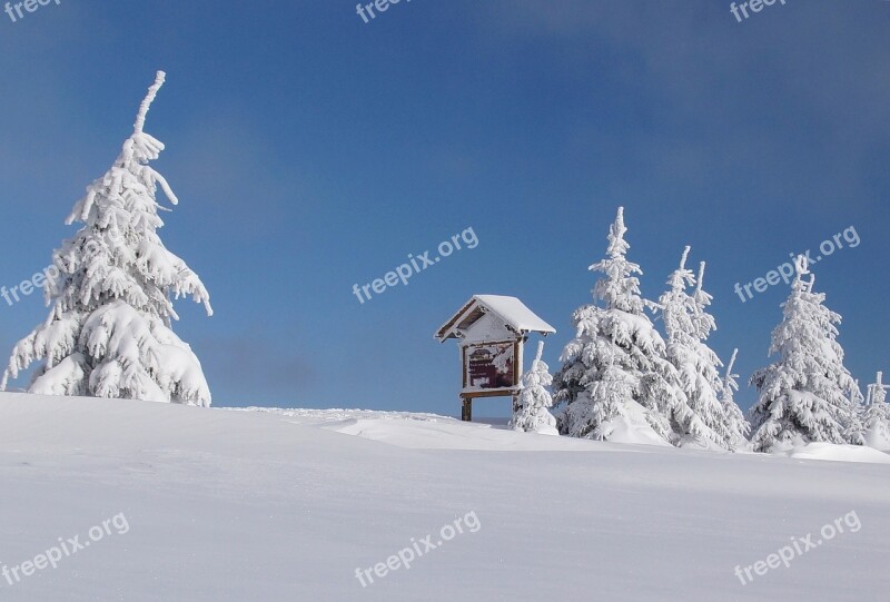 Winter Mountains The Ore Mountains Czech Republic Solitude