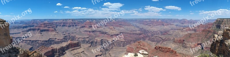 Grand Canyon Landscape Panorama Mountains America