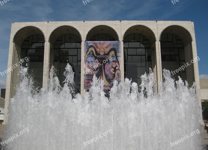 Fountain Met Opera New York Water