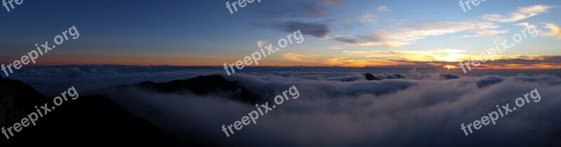 Haleakala Sunrise Clouds Hawaii Free Photos