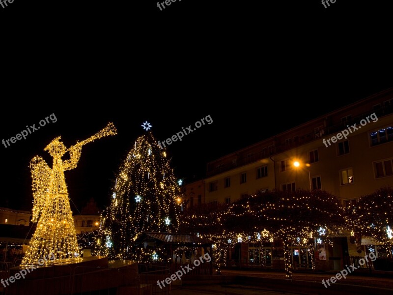 Angel Christmas Sapling Tree Garnished With