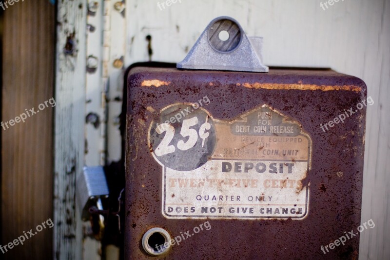 Vintage Coin Deposit 25 Cents Old