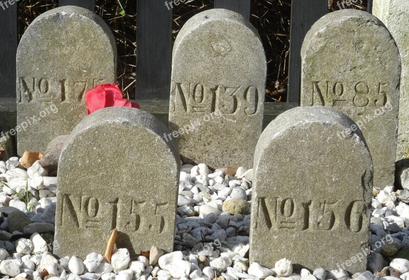 Grave Stones Grave Graves Anonymous Cemetery