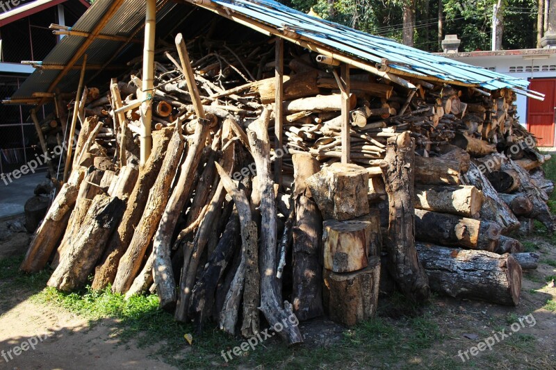 Wood Shed Wood Pile Wood Pile Shed