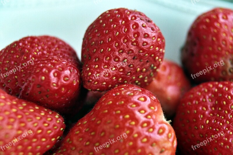 Strawberries Red Fruit Healthy Nutrient