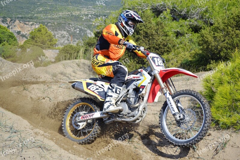 Motocross Speed Motion Sport Motorcycle