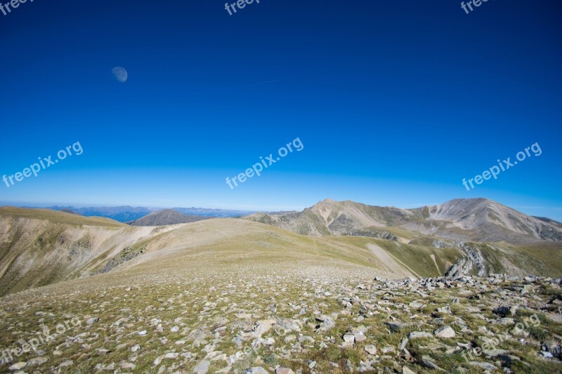 Adventure Mountains Stones Sky Blue