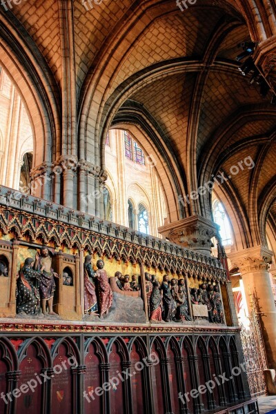 France Paris Church Detail Interior