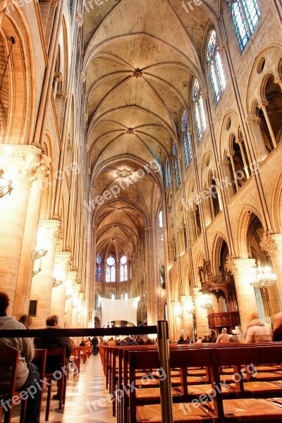 France Paris Church Detail Interior