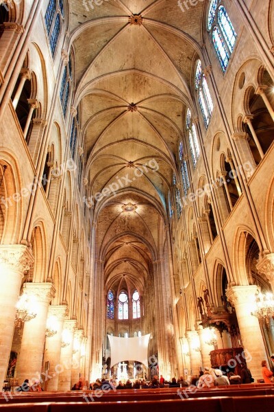 France Paris Church Detail Interior