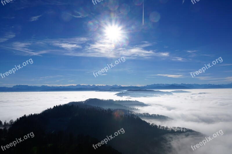 Uetliberg Zurich Switzerland Mountain Fog