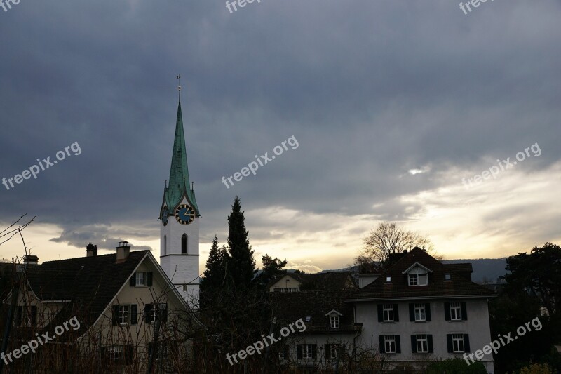 Zollikon Village Evening Zurich Intobeauty