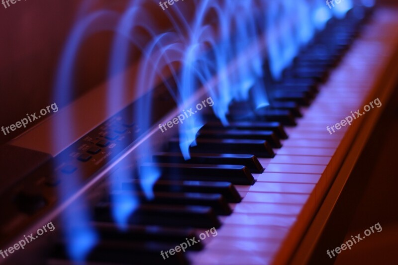 Piano Music Light Effect Long Exposure Light Painting