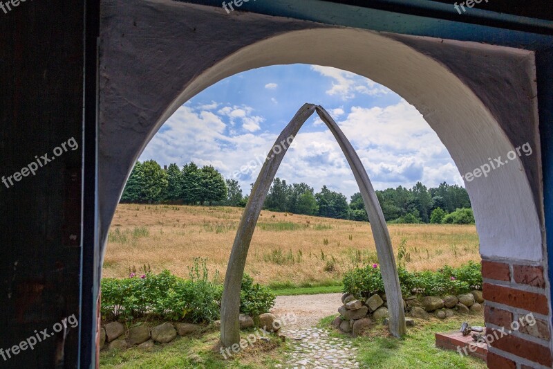 Whalebone Round Arch Freilichtmuseum Keel Old House Arched Door