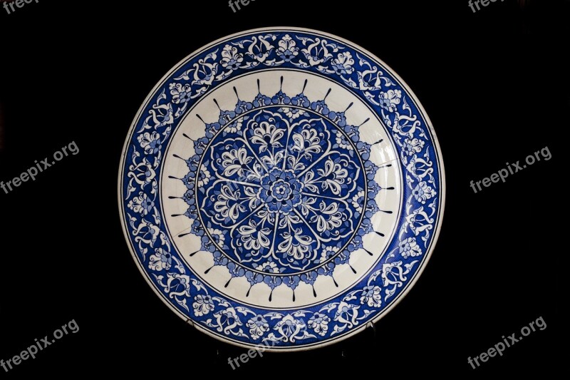 Tile Handicrafts Increased Plate Ceramic