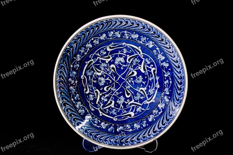 Tile Handicrafts Increased Plate Ceramic