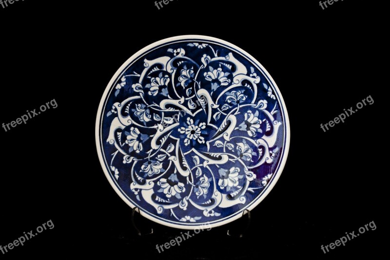 Tile Handicrafts Increased Plate Ceramic