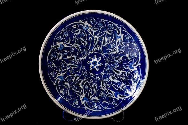 Tile Handicrafts Increased Plate Ceramic