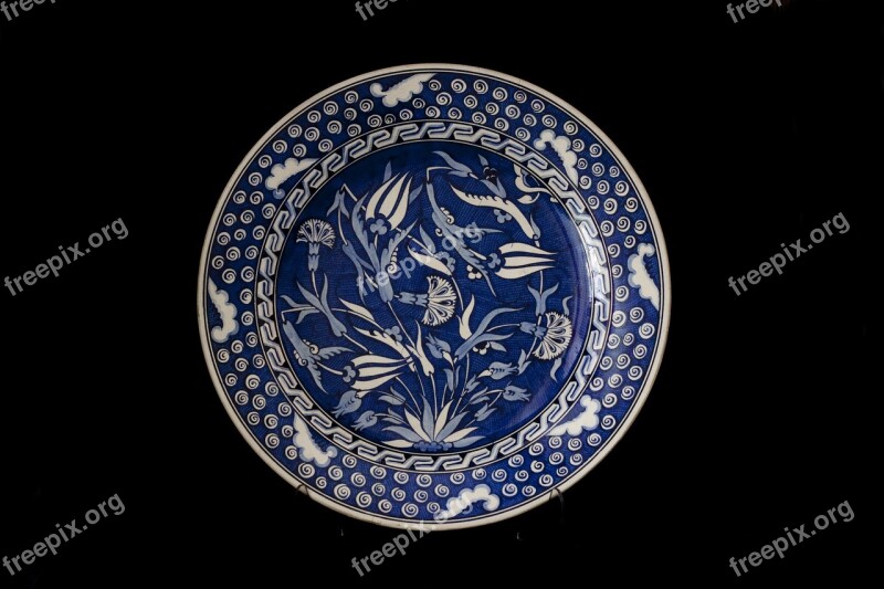 Tile Handicrafts Increased Plate Ceramic