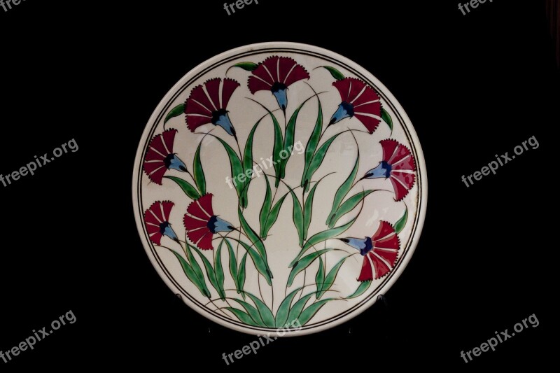 Tile Handicrafts Increased Plate Ceramic