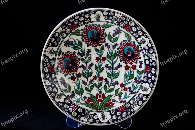 Tile Handicrafts Increased Plate Ceramic