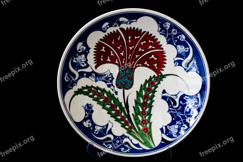 Tile Handicrafts Increased Plate Ceramic